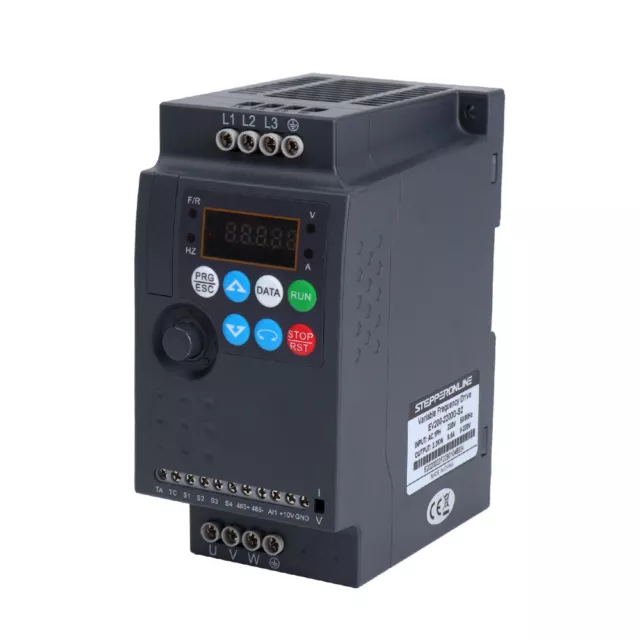 STEPPERONLINE 2.2KW VFD 220V 3HP 1 to 3 Phase Variable Frequency Drive Inverter