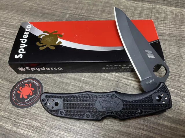 Spyderco Pacific Salt 2 Folding Knife, Black Blade & Black FRN Handles C91PBBK2