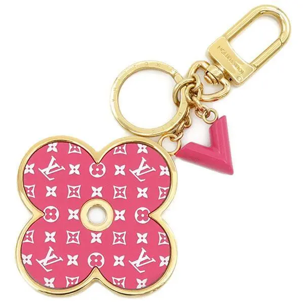 Louis Vuitton Illustre Hollywood Drive Xmas Bag Charm and Key Holder Damier  Azur Vivienne White/Pink in Coated Canvas with Gold-tone - US