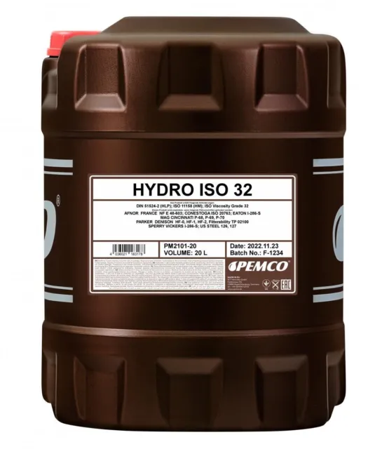 PEMCO Huile hydraulique Liquide hydraulique PM2101-20 20 Jerrycan
