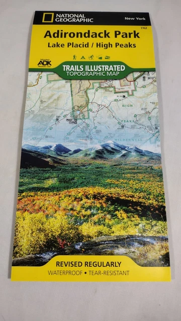 Trails Illustrated Topo Map Adirondack Park Lake Placid / High Peaks #742 Nation Trails Illustrated Topo Map Adirondack Park Lake Placid / High Peaks #742 Nation