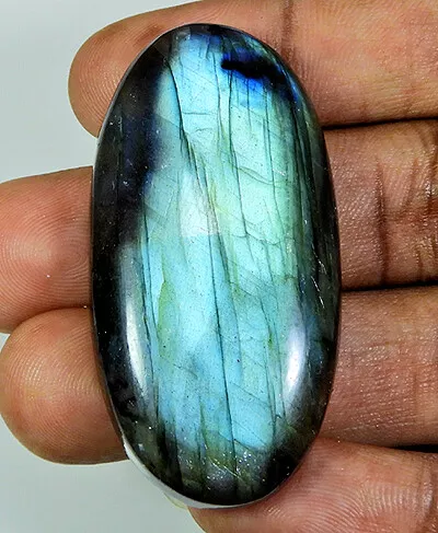 110Cts. Natural Labradorite Multi Flash Oval Cabochon Loose Gemstone K076