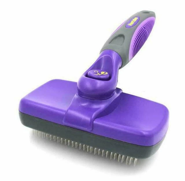 Hertzko Self-Cleaning Slicker Brush for Dogs, Cats - The Ultimate Dog Brush