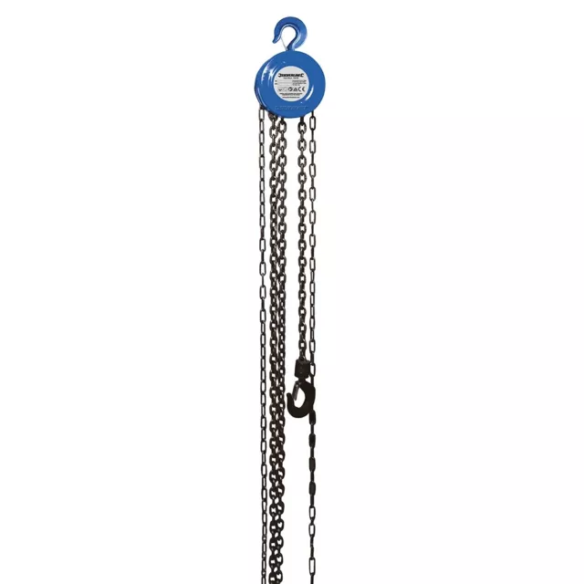 Silverline 633705 1000kg / 2.5m Lift Height Chain Block & Tackle