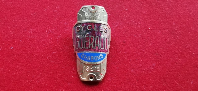 PLAQUE EMAILLEE VELO Cycles LA FILEUSE - Old Enameled Bike Head Badge Vintage EUR 16,00