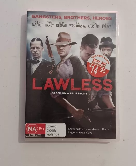 Lawless DVD GC Region 4 Ex-rental Action Crime Shia Labouf Tom Hardy Free Post