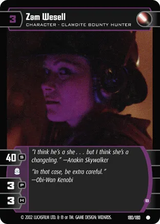 Zam Wesell (B) - Attack of the Clones - Star Wars TCG