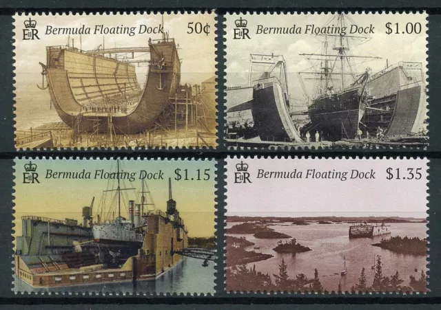 Bermuda Ships Stamps 2019 MNH Floating Dock Maritime Nautical Boats 4v Set