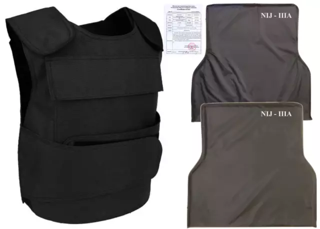 NEW, Concealable Body Armor, NIJ 0101.06 Level IIIA, Bullet Proof Vest, L-XXL