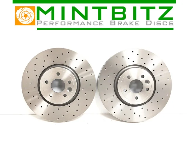 FRONT DRILLED BRAKE DISCS & MINTEX PADS FOR JAGUAR XF X260 2.0 2.0 D 3.0 S 350mm 2