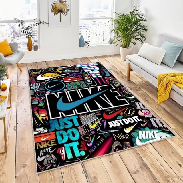 Nike Rug, Nike Color Rug, Sneaker Rug, Just Do It, Sneaker Design Rug Sneakers