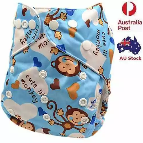 Baby Boy Boyish Reusable Washable Modern Cloth Nappies Diapers Diaper MCN (D24)