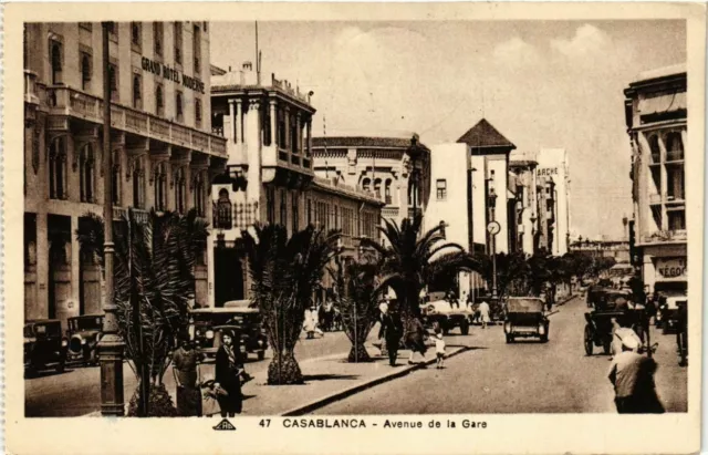 CPA AK MAROC CASABLANCA - Avenue de la Gare (280702)