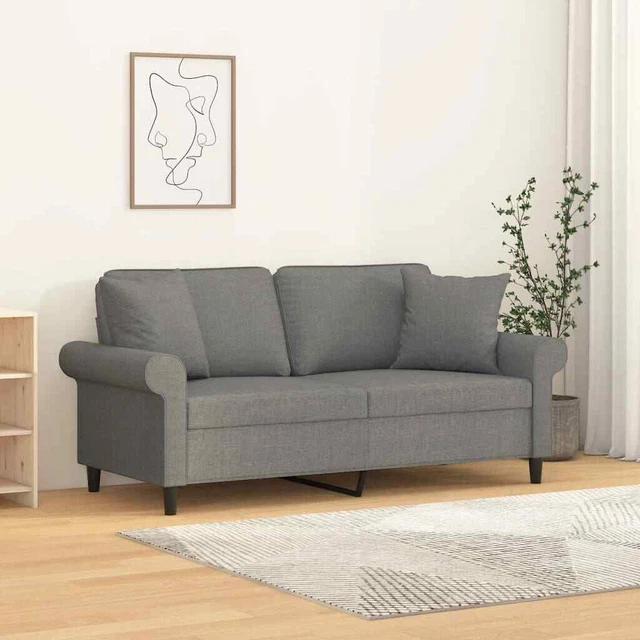 Sectional Sofa Couch with Pillows and Cushions for Living Room Fabric vidaXL