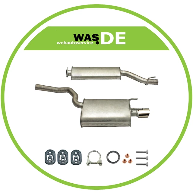 Ligne D'échappement Complète Pour Mercedes CLK (C208, A208) 200/230 Kompressor - 2 Silencieux - Neuf - Garantie 30 Mois