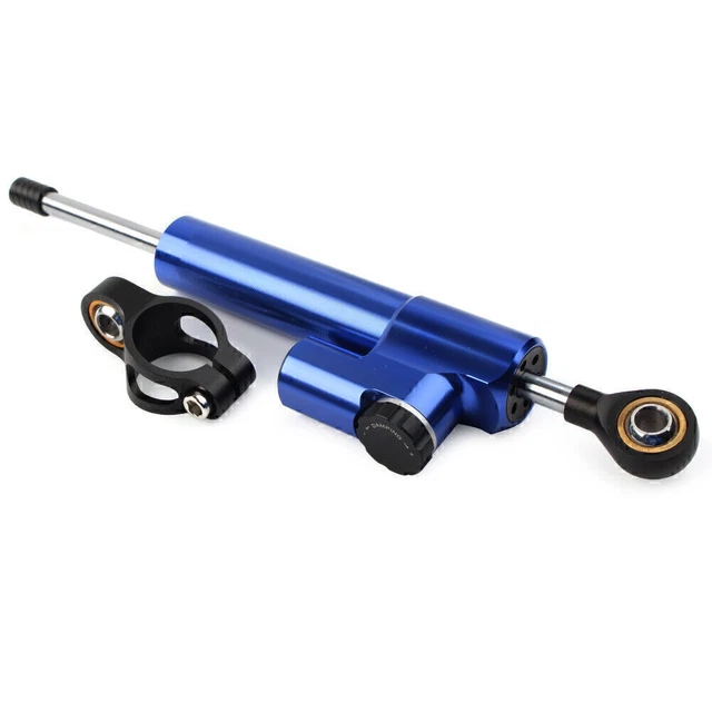 Universal Steering Damper Moto Stabilizer Linear Reversed Safety Control Blue