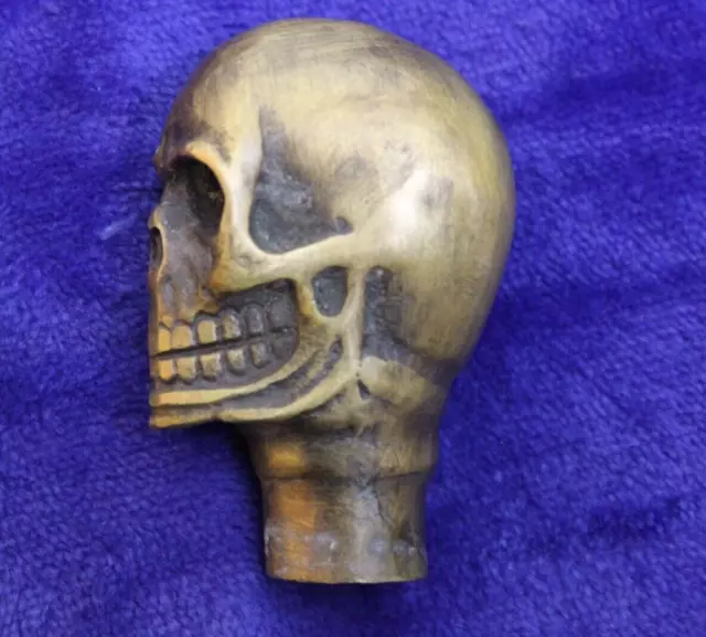 Vintage Brass Skull Gear Shift Knob Handle Accessory GM AMC Hot Rod Rat Rod Vintage Brass Skull Gear Shift Knob Handle Accessory GM AMC Hot Rod Rat Rod