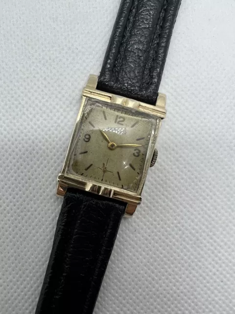 Longines Wittnauer Tank Placcato Oro Vintage