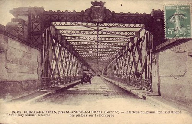 B2868+ Cpa 33 Cubzac Les Dects Interieur Du Grand Pont
