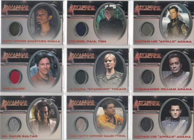 Battlestar Galactica Premiere & Seasons 1 to 4 Costume Card Selection