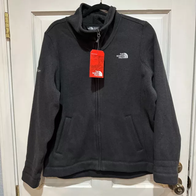 THE NORTH FACE Sweater Fleece Soft Shell Jacket Womens XL Black Full ...