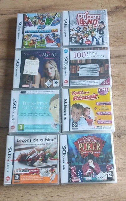 Lot De 8 Boîtiers De Jeux Nintendo DS - Avec Ou Sans Notices - Occasion