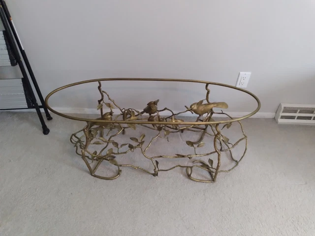 Vintage BRASS COCKTAIL TABLE RARE ITALIAN GIACOMETTI MID CENTURY BIRDS GILDED Vintage BRASS COCKTAIL TABLE RARE ITALIAN GIACOMETTI MID CENTURY BIRDS GILDED
