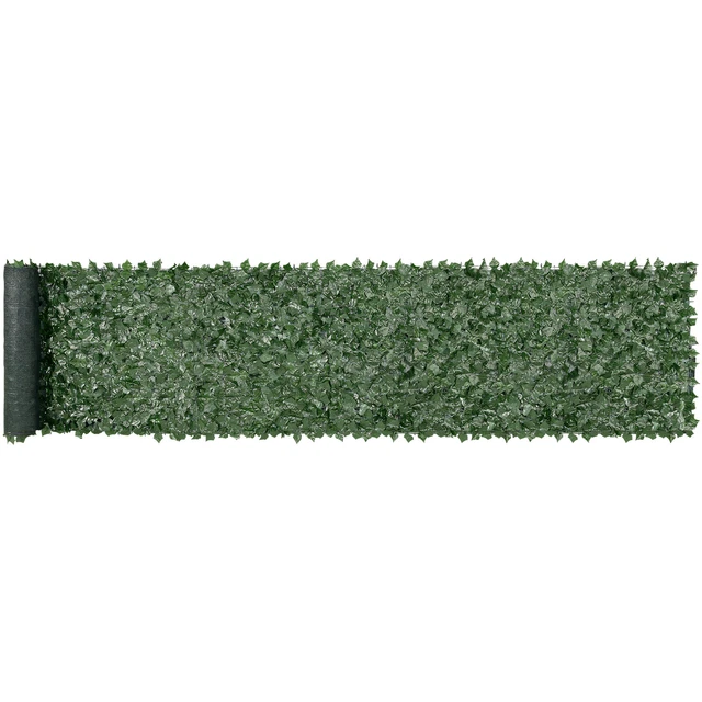 Recinzione Per Privacy Con Foglie Edera Artificiali - Pannello Verde 1,2x3,5m Per Giardino E Balcone