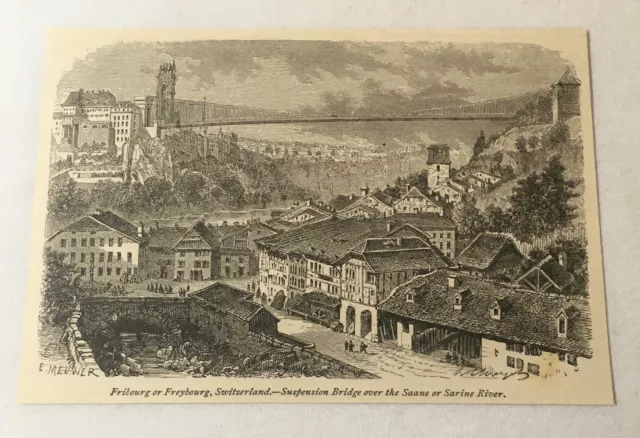 1873 Libro Estampado ~ Fribourg O Freybourg, Suiza