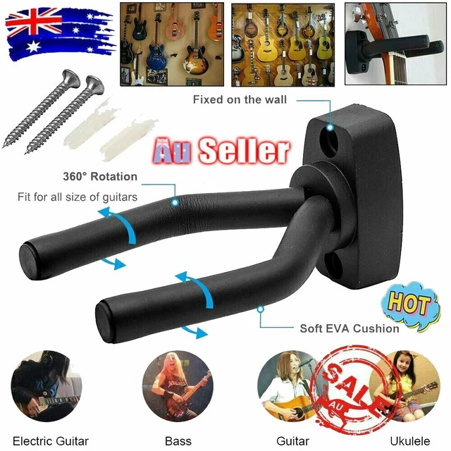Guitar Hanger Wall Mount Stand Hook Wall Holder Rack Bracket Bass Ukulele NEW