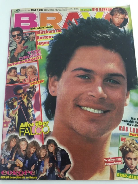 BRAVO 16.10.1986 Rob Lowe Duran Duran Depeche Mode A-ha Iron Maiden Falco