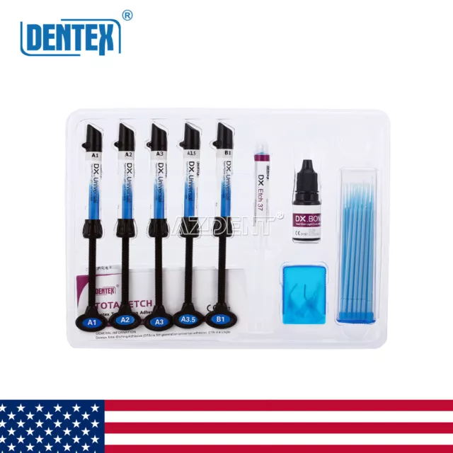 Dental Universal Light Cure Resin Total Etching Adhesive Etching Gel Kit