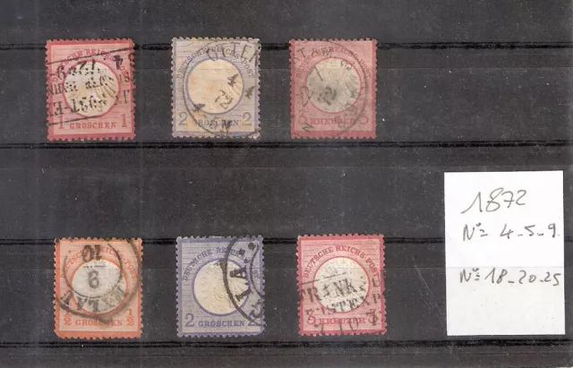 Lot -  Timbres anciens Allemagne - 1872