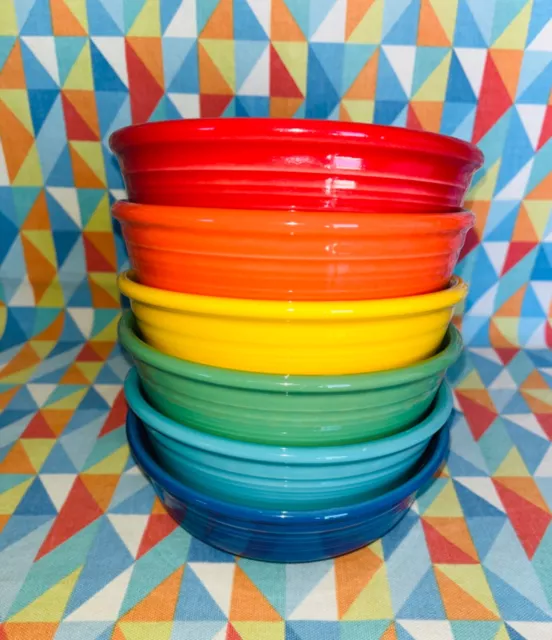 NEW mix set 6 FIESTA small cereal fruit BOWLS FIESTAWARE 14 oz free shipping