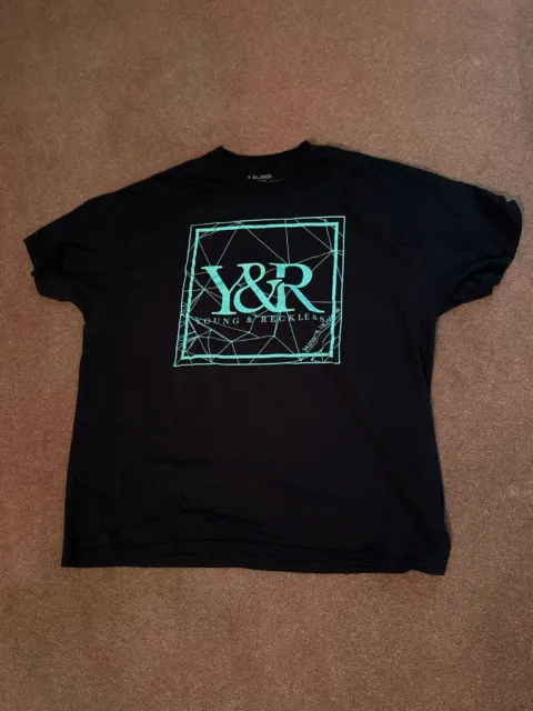 Young & Reckless Shirt Men's XL Black Graphic Tee Short Sleeve Logo
