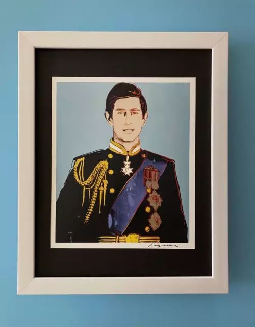 Andy Warhol | Vintage 1984 Prince Charles King Print Signed | Mounted and Framed