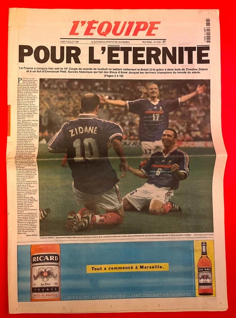 Football Finale Du Mondial 1998 France Brésil 3-0 Album Souvenir 13/07 Football Finale Du Mondial 1998 France Brésil 3-0 Album Souvenir 13/07