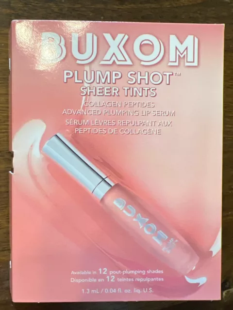 BUXOM PLUMP SHOT SHEER TINTS ADVANCED PLUMPING LIP SERUM .04oz./1.3ml Soft Blush