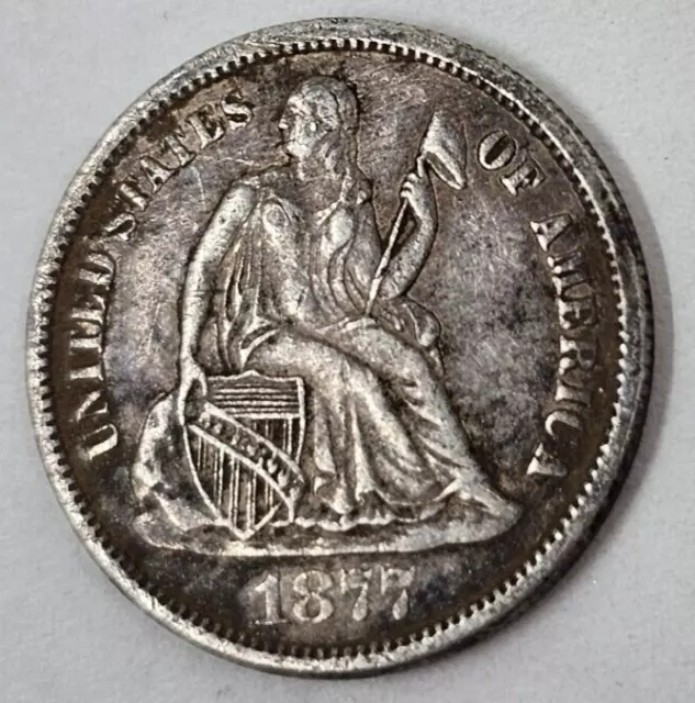 1877 S Seated Liberty Dime GREAT DETAILS! NICE COIN!!!