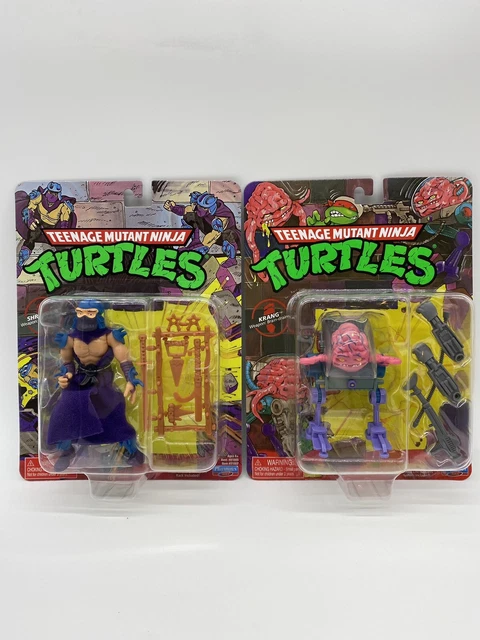 Teenage Mutant Ninja Turtles Krang & Shredder TMNT Classic Retro Playmates 2022