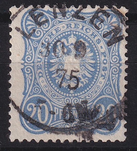 65022) LENZEN Brandenburg 1875 nachverwendeter Stempel