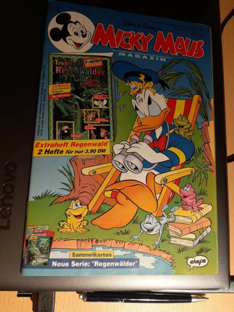 Micky Maus Nr. 33 1993 Mit Beilage Heft Ohne Sammelkarten 