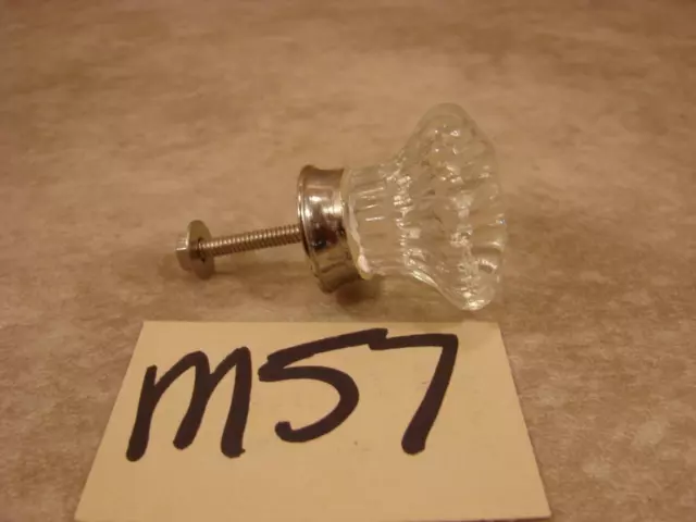 M57 Vintage Glass Drawer Pull Handles Cabinet Dresser Hardware Crystal? 1 3/4"