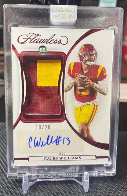 2023 IMPECCABILE COLLEGIATA Caleb Williams Rookie Patch Auto /20 RUBINO ...