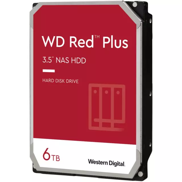 Western Digital WD Red Plus 6TB 3.5 NAS HDD SATA3 6Gb/s 5400RPM 256MB Cache