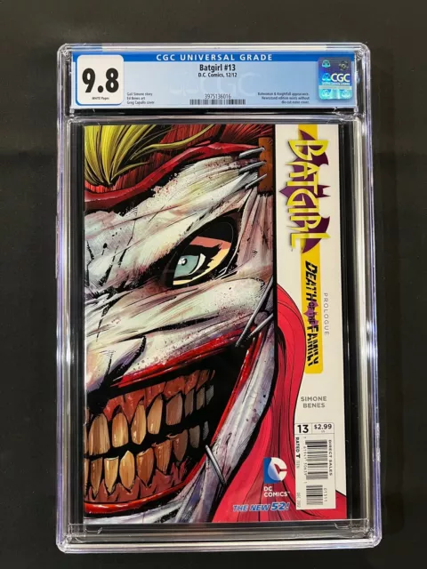 Batgirl #13 CGC 9.8 (2012) - Joker die-cut cover