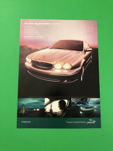 2001 2002 Jaguar X-Type X Type Original Vintage Print Ad Advertisement
