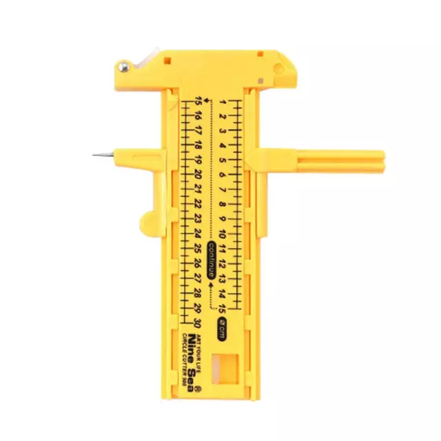 T0# 3PCS Portable Compass Circular Cutter Craft Accessory Rotary Cut Tool (Yello