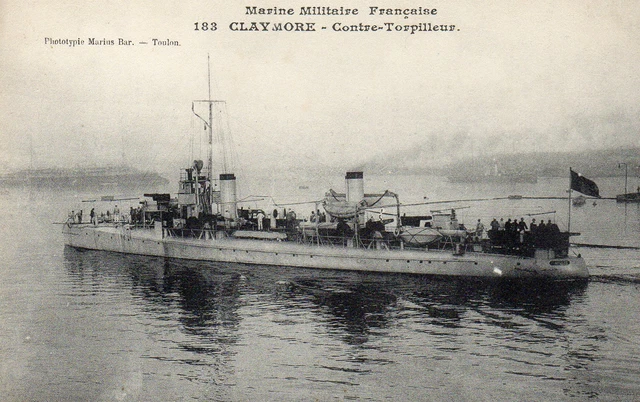 Cpa 183 Marine Militaire Claymore Bateau Contre Torpilleur Carte Postale Var 83