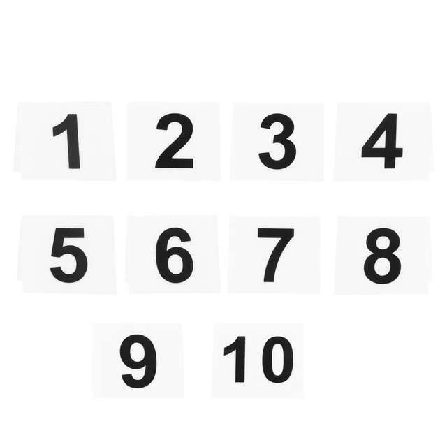 10 Pcs Restaurant Table Numbers Table Number Plate Yellow Decor Dining Table